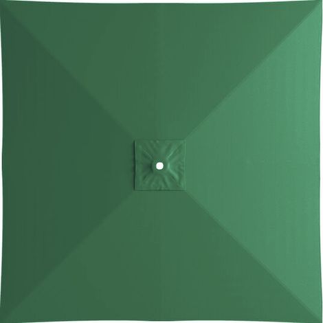 Quadratischer Polyester-Gartenschirm, Ersatzdach für 2 m Marktschirm, Ersatzdach für Gartentischschirm (dunkelgrün)