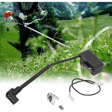 Juego de bobina de encendido y bujía como repuesto, compatible con Stihl FS80, FS80R, FS85, KM55 y FR85. (1/5)
