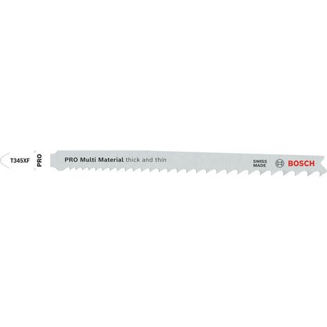Bosch wood PRO Multi Material thick and thin T345XF Jigsaw Blade 132mm 100pcs