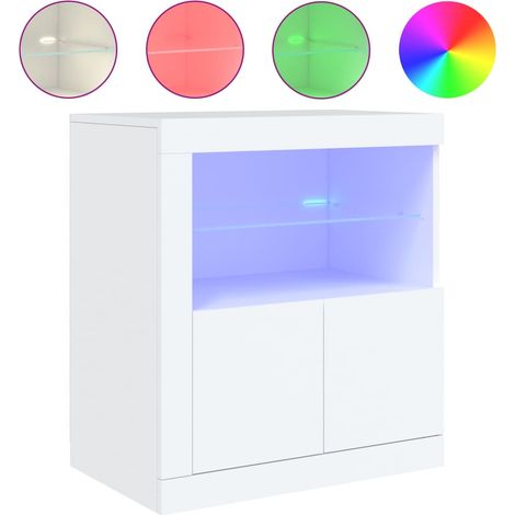 Maison Exclusive - Credenza con Luci LED Bianca 60,5x37x67 cm