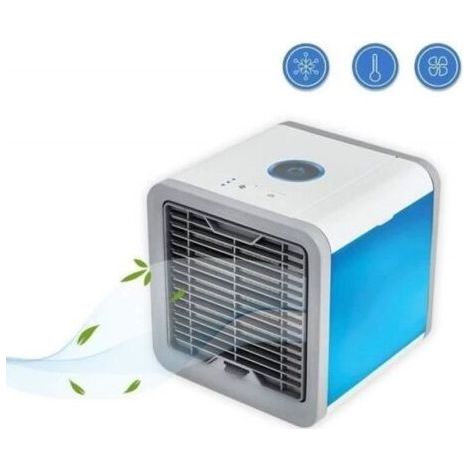 3 en 1 Mini Climatiseur Humidificateur Refroidisseur USB Ventilateur d'air Froid Portable avec LED pour Maison Bureau Camping (1/4)