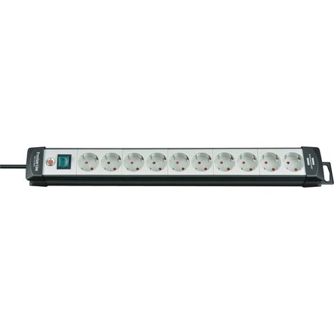 Brennenstuhl 1951500100 Steckdosenleiste mit Schalter 10fach Schwarz, Lichtgrau Schutzkontakt 1 St.