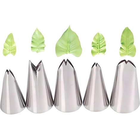 Set aus Edelstahl-Spritzdüsen zur Tortendekoration – ideal für Gebäck, Kekse und Zuckerwaren (1/5)