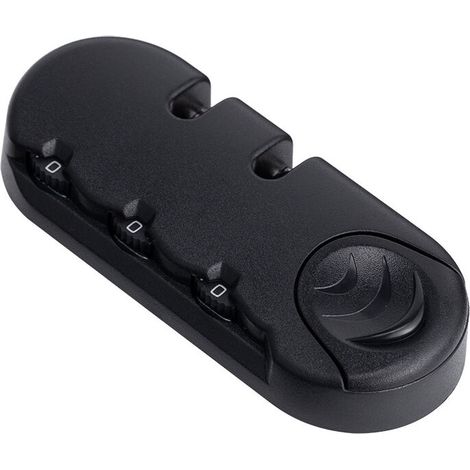 1pc Black 3 Digit Combination Padlock for Travel Luggage Suitcase Code Lock Fixed Lock Anti-Theft Bag Accessories
