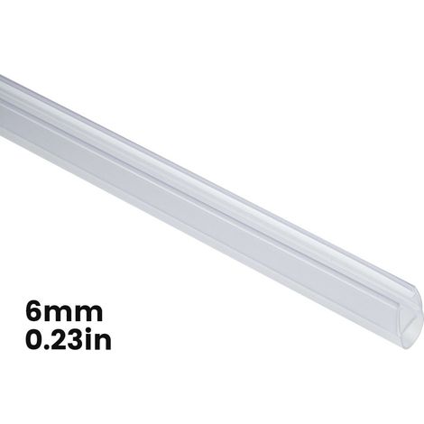 Joint D Etancheite Pour Porte De Douche - Joint Latéral En PVC Transparent - 1 Mètre - Compatible Portes Vitreuses Sans Cadre - 2 Pièces De 0.5 M (1/5)