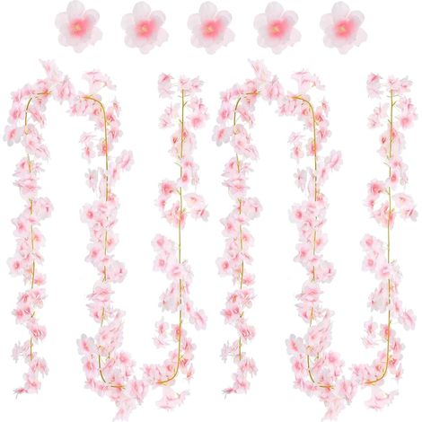 Guirlandes de Fleurs de Cerisier Artificielles, 3pcs Fleurs Artificielles Deco, 1,8 Mètres Guirlande Fleurs Artificielles 135 Têtes Fleurs, Mur de Fleurs Artificielles pour Maison Jardin Fêtes Mariage (1/5)