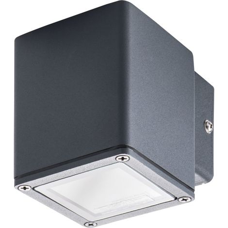 Außenlampe Wand Anthrazit IP44 GU10 Aluminium Modern Außenleuchte Wand Garten (1/3)