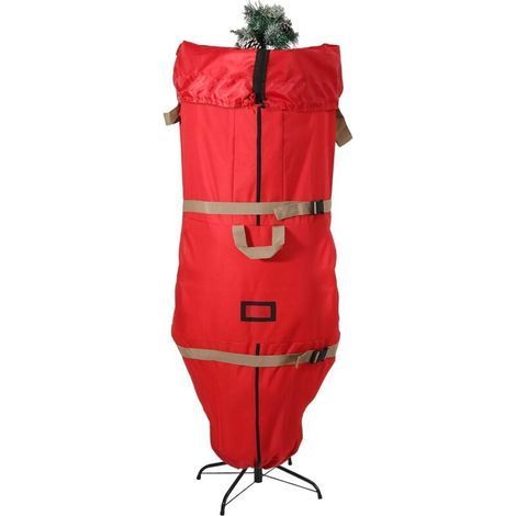 Sac de rangement pour sapin de Noël vertical, sapins de Noël artificiels de 9 pieds, sac pour sapin 600D étanche et anti-poussière avec poignées renforcées durables et fermeture éclair (1/5)