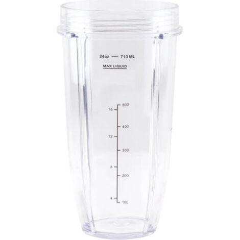 Gobelet Mélangeur Compatible Avec Ninja, Gobelet For Extracteur De Jus Grande Capacité 710 Ml, Ensemble De Pièces De Rechange For Mélangeurs(24oz) (1/4)