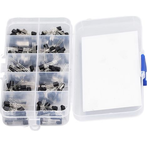 Lot de 200 Transistors Noir 10 Valeurs Kit Faible Consommation BC327 à BC558 (1/5)