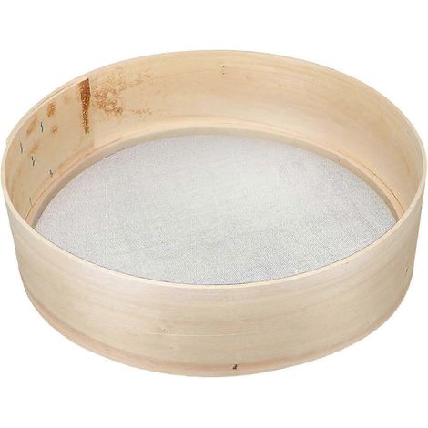 Setaccio manuale in legno per farina, per uso domestico e per pasticceria. (1/3)