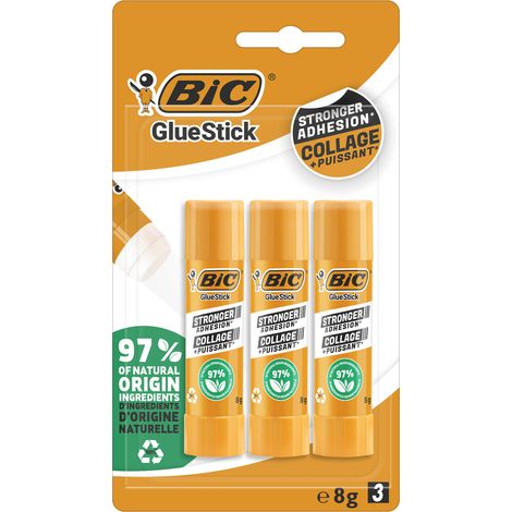 BIC Ecolutions - umweltfreundlicher Klebestift, 8g, 3 Stück