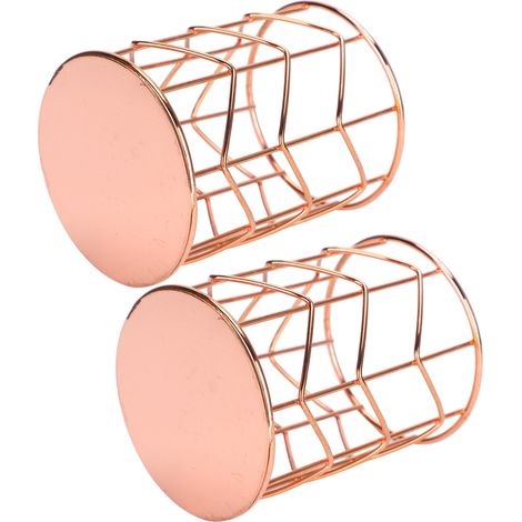 Porte-stylo en or rose, porte-stylo multifonctionnel en fer forgé, porte-pinceaux de maquillage, porte-stylo de bureau (1/5)
