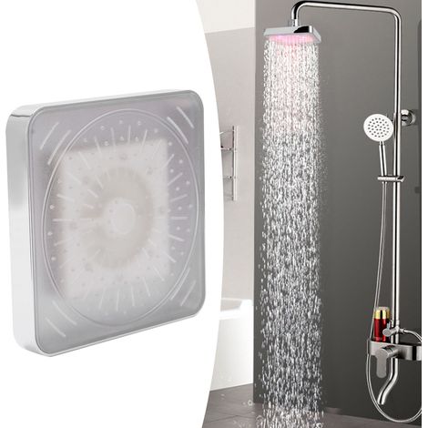 LED-Duschkopf mit siebenfarbiger Beleuchtung und automatischem Farbwechsel, großes Modell 8020-B1, siebenfarbiger Farbwechsel. (1/5)