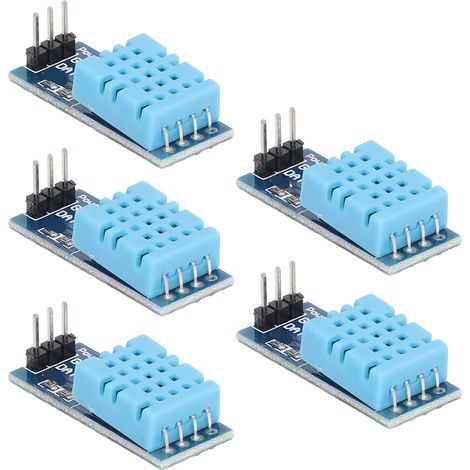Capteur de température et d'humidité 5 pièces, module de capteur numérique haute sensibilité anti-interférences pour serre, carte adaptatrice avec lampe