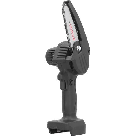 Tronçonneuse électrique sans fil noire mini scie à chaîne rechargeable outil de découpe du bois AC100-240V prise EU (1/5)
