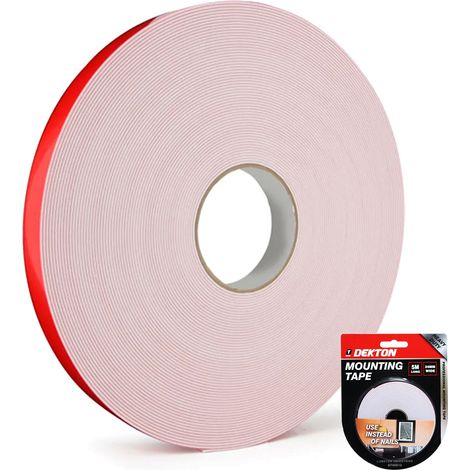 Dekton Release Line Double Sided Mounting Tape Foam Adhesive Roll 24mm X 5m (1/5)