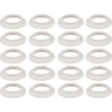 Anneau de Réducteur d'Abat-Jour pour E14 Convertisseur d'Anneau en pour le Montage des Abat-Jour 20pcs Plastique (1/5)