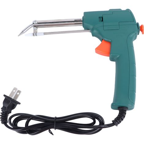 Kit de soudage électrique avec fer à souder et fil de soudure, utilisation à une main, boîtier en ABS vert foncé, pour circuits imprimés, prise américaine 110 V (1/5)