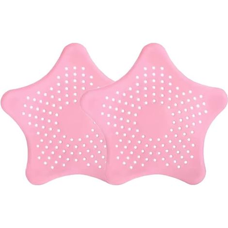 Passoire d'évier en silicone, lot de 2 filtres à cheveux en silicone, passoire universelle en silicone pour la douche, la baignoire et la cuisine. (1/5)