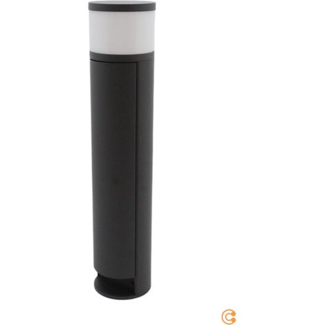 [GEBRAUCHT] B-Ware Deko-Light Steckdosensäule Energiesäule LED Leuchte dunkelgrau Aluminium IP44 (1/2)