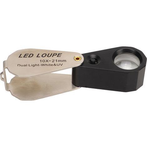 Professionelle 10-fache Juwelierlupe mit LED-Beleuchtung für Schmuck, Pflanzen, Münzen und Uhren (1/5)