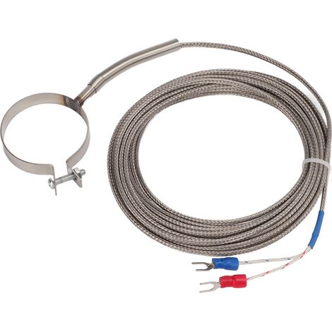 Sonde de température multi-tailles à filetage thermocouple haute sensibilité et large plage de mesure (0-400 °C) pour l'industrie (5 mètres) (1/5)