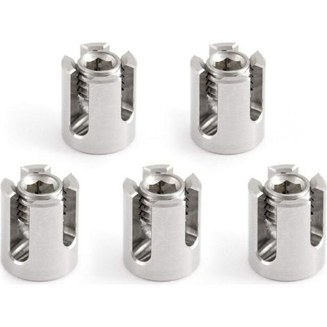 Lot de 5 serre-câbles en acier inoxydable AISI 316 – Pour câbles de 2 mm – Vis M8 filetées – Résistants à la corrosion (1/5)