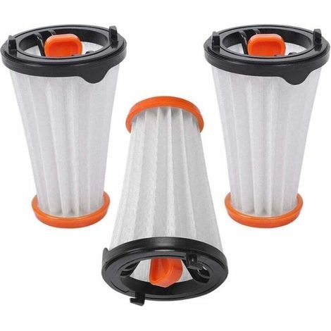 Lot de 3 filtres de rechange pour aspirateurs AEG/Electrolux Rapido et Ergorapido Remplace AEG AEF 144 / Electrolux EF144 (1/4)