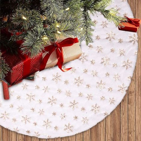 Bardusch-Sapin de Noël jupes tissu Fourrure de sapin de Noël rond,Jupe pour sapin de Noël (1/5)