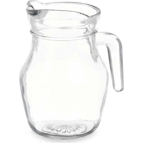 Glaskaraffe 500 ml, schlichtes Design, ideal für Wasser und Säfte (1/4)