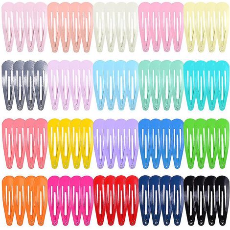 80 Pcs Barrettes Colores, Pinces Cheveux Fille Snap Clip Cheveux Snap Barettes Bb Barrettes Cheveux En Mtal Barettes Cheveux Mignon Pour Femme F (1/5)