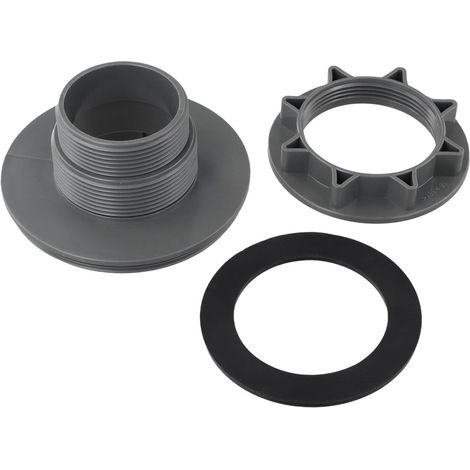 Kit complet de connecteurs d'entrée filetés pour piscines Intex Compatible avec 26341W, 26345W, 26375EH et plus Comprend un connecteur de filtre, un écrou de tension et un lavage en caoutchouc