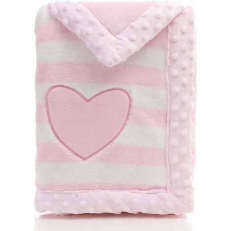 Bébé Double Couverture Simple Impression Flanelle Double Couverture pour Enfants Agneau Polaire Double Bébé Couverture 100 75 cm Rose Amour 1 Pièce