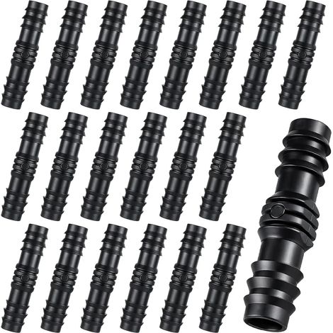 Raccords pour Tuyau D'arrosage, 20 Pièces Embout Tuyau de 16 mm, Adaptateurs pour Irrigation Goutte à Goutte, Raccord Tuyaus, pour le Jardinage et L'Irrigation de Jardin (1/5)