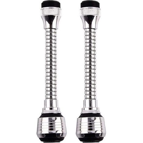 2 Pièces Rallonge Robinet,Filtre D'extension Pivotant,Extension de Douche de Robinet,360°Réglable Bec Diffuseur Filtre, Deux Modes Réglable,pour éviers de Cuisine, Salle de Bain (1/4)