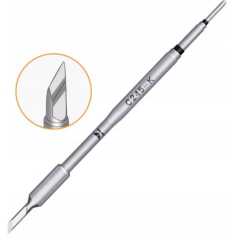 Punta di Saldatura C245-K – Compatibile con Stazioni JBC, AIXUN, SUGON, YIHUA  Precisione e Durata  Materiale Resistente alle Alte Temperature