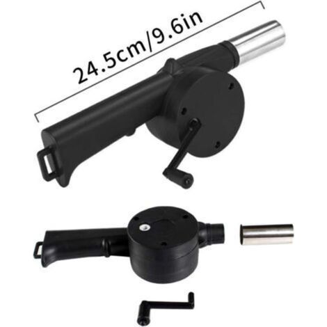 Ventilateur pour barbecue, souffleur pour gril, ventilateur à manivelle, souffleur d'air pour barbecues à charbon, extérieur, pique-nique, camping, outil de cuisine (1/3)