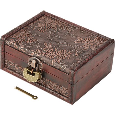 Boîte à bijoux en bois de style rétro européen (1/5)