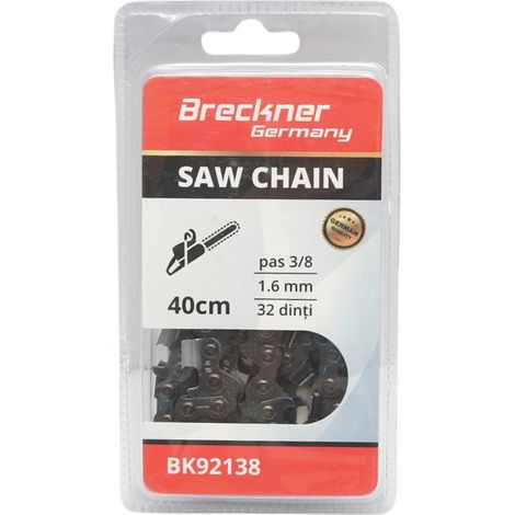 Catena per motosega passo 3/8, 32 denti, 1,6 mm, lunghezza 40 cm Breckner Germany (1/4)