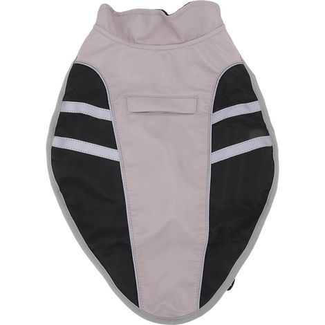 Manteau de pluie pour chien, veste de pluie imperméable réglable avec bandes réfléchissantes pour activités de plein air, gris foncé XL (1/5)
