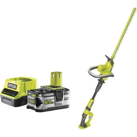 Confezione RYOBI Hedge Trimmer su braccio articolato 18V OnePlus OHT1850X - 1 batteria 5.0Ah - 1 caricatore veloce 2.0Ah