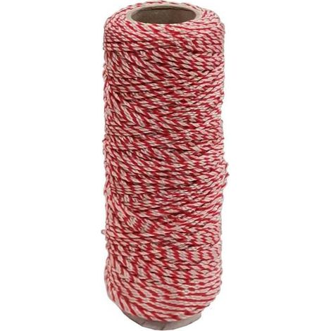 5 x LENZA P/MURATORE IN PP BIANCO ROSSO 100 M