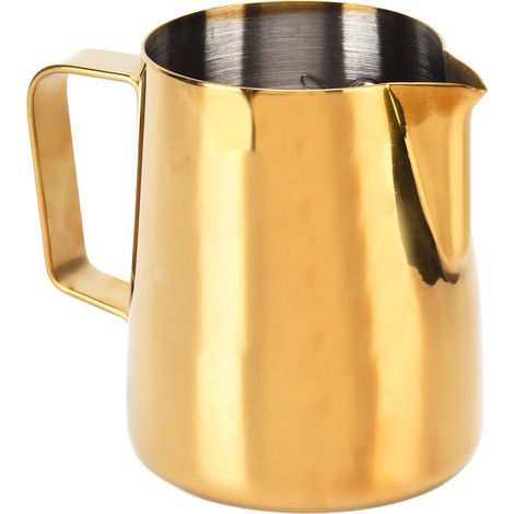 380 ml Milchkännchen aus glänzendem Gold, Schwanenhalsauslauf, Edelstahl 304 für Latte Art (1/5)
