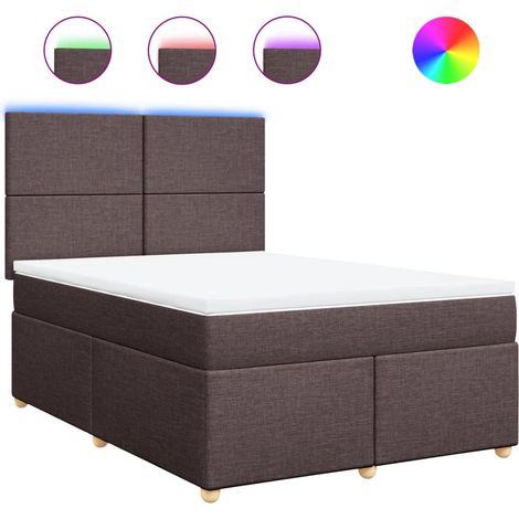 Maison Exclusive - Sommier à lattes de lit avec matelas Marron foncé 160x200 cm