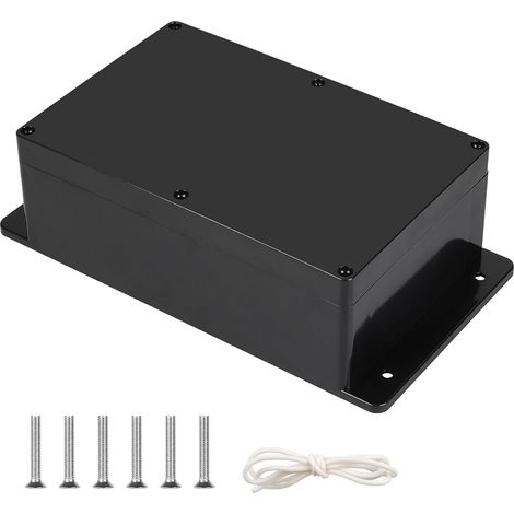 Boîte de Dérivation Étanche Exterieur Noir, Boîte Carrée IP65, 230 x 150 x 85 mm, avec Passe Cable pour Ø6-12 mm avec Poignée de Retenue (1/5)