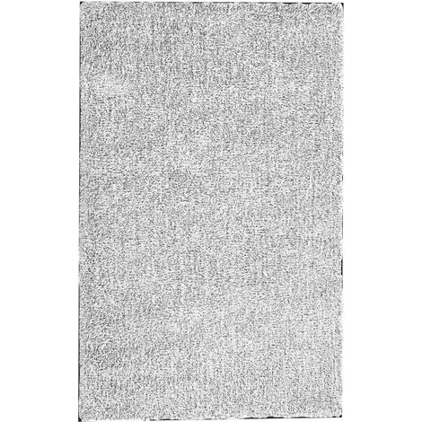 Alfombra de pelo largo blanco y negro 200 x 300 cm rectangular moderna Demre (1/5)