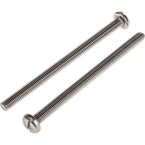Vis à métaux RS PRO M5 à tête Cylindrique fendue en Acier Inoxydable, 75mm ( Prix pour Sachet de 50 ) (1/2)