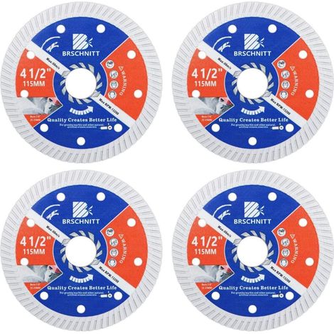 Diamant Trennscheibe 115mm Turbo für Beton, Granit, Marmor (4 Stk.) (1/5)
