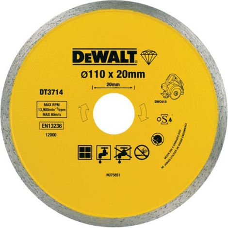 DeWALT DT3714-QZ Diamond Tile Blade 110mm x 20mm